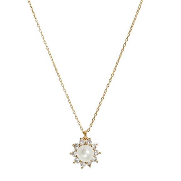 KATE SPADE • Gold Sunny Pearl Halo Necklace - Picture 1 of 6